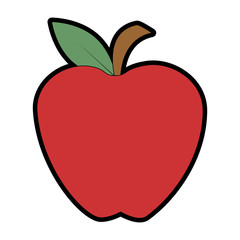apple fresh fruit icon vector illustration design