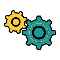 gears machinery isolated icon vector illustration design
