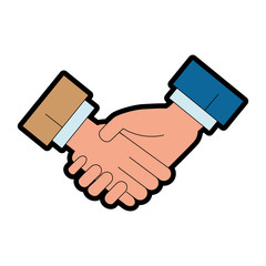 business hands done deal vector illustration design