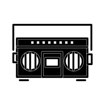 Radio Stereo Device Line Icon Vector Illustration Graphic