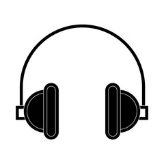 Music headphones symbol line icon vector illustration graphic