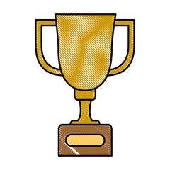trophy cup isolated icon vector illustration design