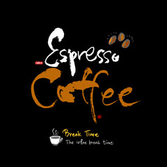 카페 포스터 / 손으로 그린 커피 그림