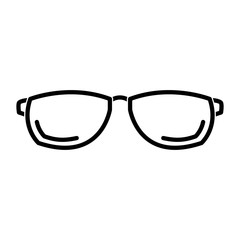 Fototapeta premium Glasses optical lens line icon vector illustration graphic