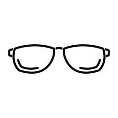 Glasses optical lens line icon vector illustration graphic