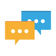 Chat bubbles isolated icon vector illustration graphic design
