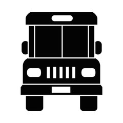 bus front isolated icon vector illustration design