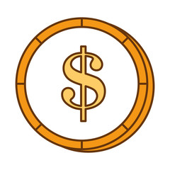 Obraz premium coin money isolated icon vector illustration design