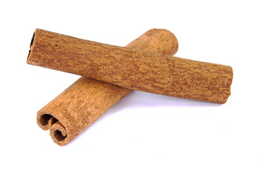 Cinnamon sticks isolated on white background