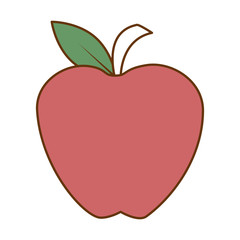 apple fresh fruit icon vector illustration design