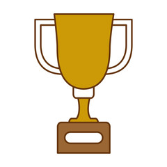 trophy cup isolated icon vector illustration design