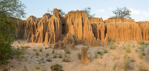 Panorama of erosion canyon at Koranna Mountain near Excelsior