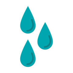 Water drops isolated icon vector illustration graphic design