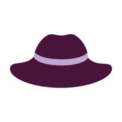 elegant female hat icon vector illustration design