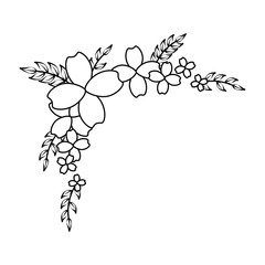 beautiful floral decoration frame vector illustration design