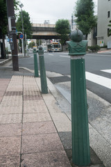 Samurai Poles near Tennocho Station, in the Station of Hodogaya of the Tokaido road of Edo era