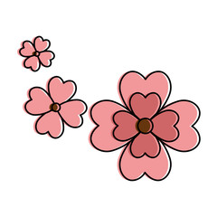 beautiful floral decoration frame vector illustration design