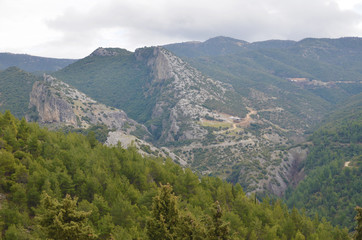 Landscape near mount Olympus, Tsaritsani village, Elassona, Greece
