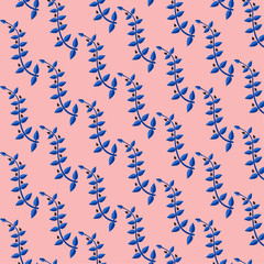 Pattern of twigs with leaves