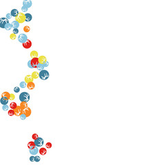 Vector Confetti Background Pattern. Element of design. Colored stylized berries on a black background
