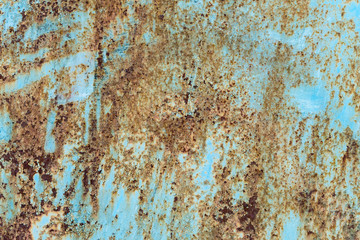 Old painted metal that started to rust. Background.