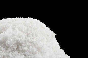 white snow isolated on white background