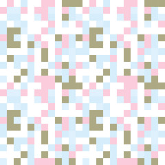 Squares mosaic geometric vector seamless pattern.