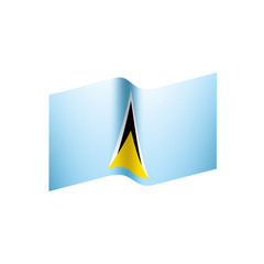 Saint Lucia flag, vector illustration