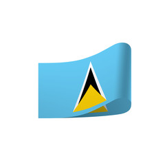 Fototapeta premium Saint Lucia flag, vector illustration