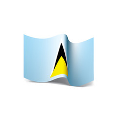 Saint Lucia flag, vector illustration