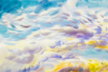 Paintings  cloud, sky of climate, beauty soft in the air.