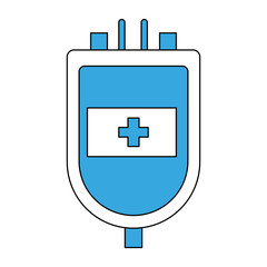 Medical blood bag icon vector illustration graphic design