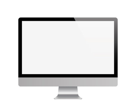 Realistic monitor. Computer. Stock vector