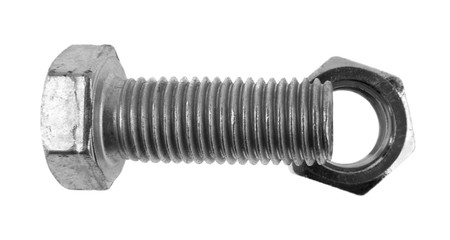 metal bolt isolated on white background