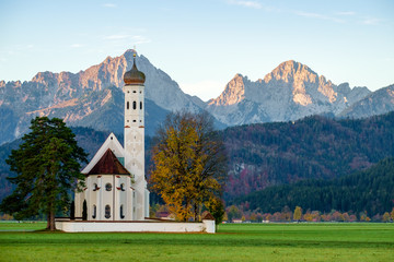 Fototapeta na wymiar St. Coloman Church in Bavaria, Germany