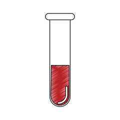 Chemistry tube isolated icon vector illustration graphic design