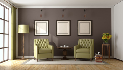 Coffee time in a classic living room