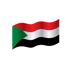 Fototapeta na wymiar Sudan flag, vector illustration