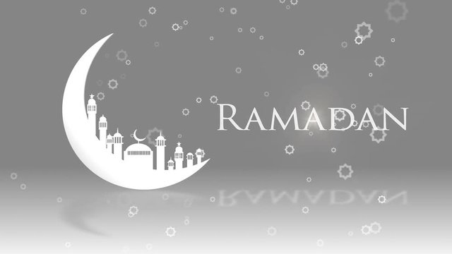 Animation, motion abstract background, Moon Mosque Sighting Announcement Ramadan kareem Mubarak Background.
