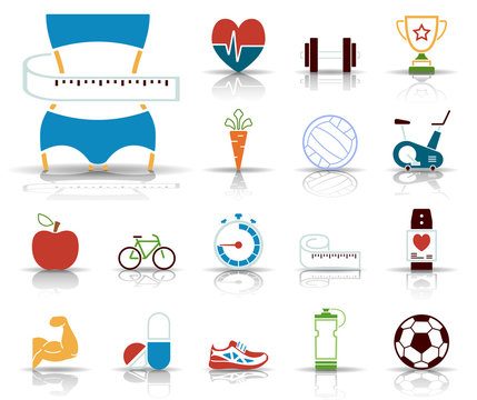 Sport, Fitness & Fun - Iconset (Farbe)