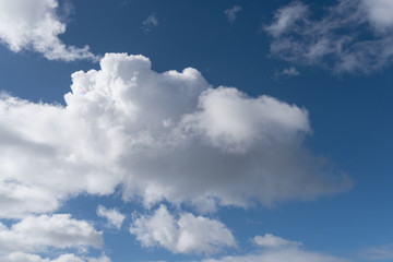 Fototapeta na wymiar beautiful cloudscape in blue sky background template
