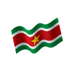 Suriname flag, vector illustration