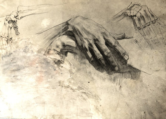 Pencil drawing, sketch © vadim_fl