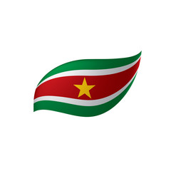Obraz premium Suriname flag, vector illustration
