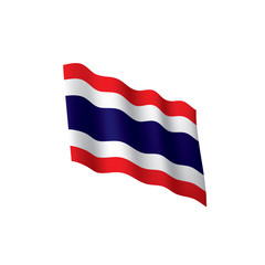 Naklejka premium Thailand flag, vector illustration