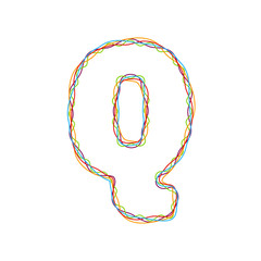 Q Colorful String Letter Logo Icon Design