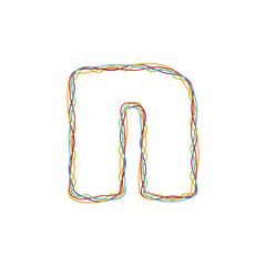 N Colorful String Letter Logo Icon Design