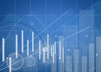 Stock market chart. Business graph background.