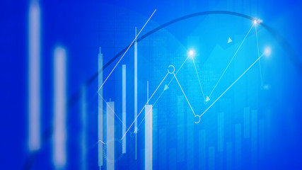Stock market chart. Business graph background.