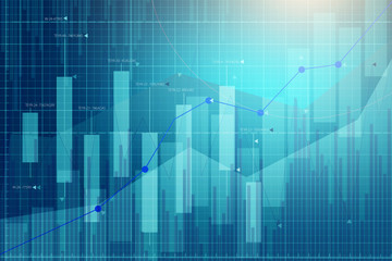 Stock market chart. Business graph background.